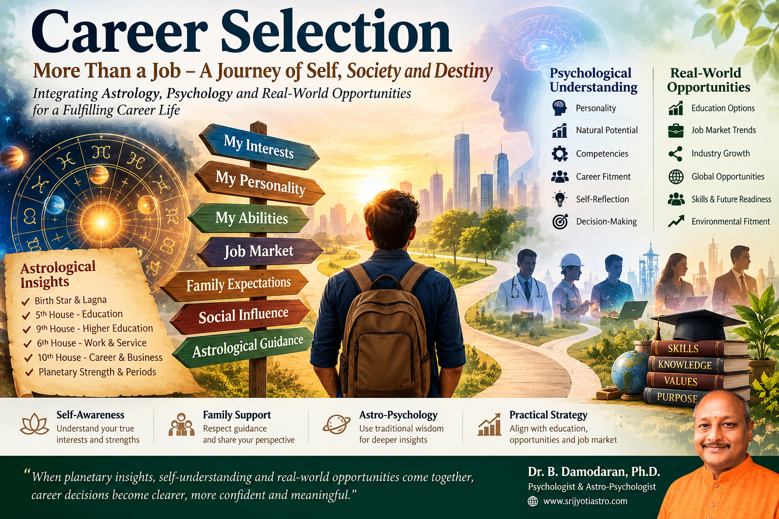 Career selection and guidance illustration